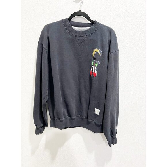 Champion Men's Reverse Weave Chicago Blackhawks NHL Black Crewneck 1982 Large - Picture 1 of 5